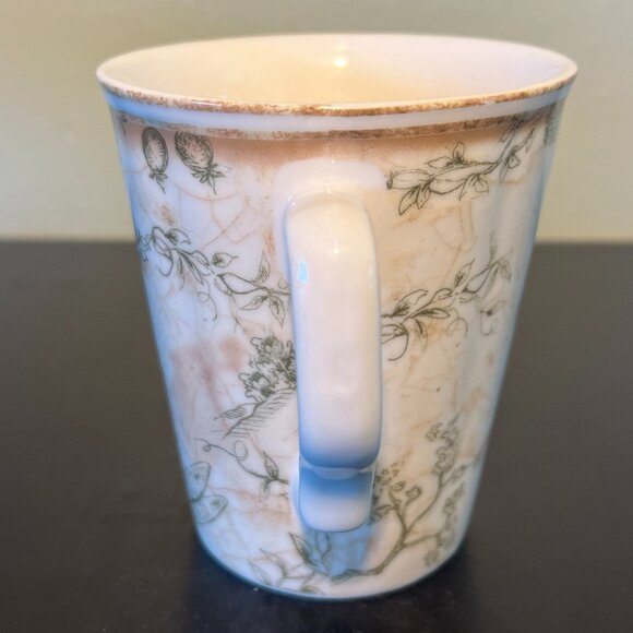222 Fifth FLORAL TOILE  ~ Kathryn White / Art in Motion / Tapered Porcelain Cup - Picture 11 of 14
